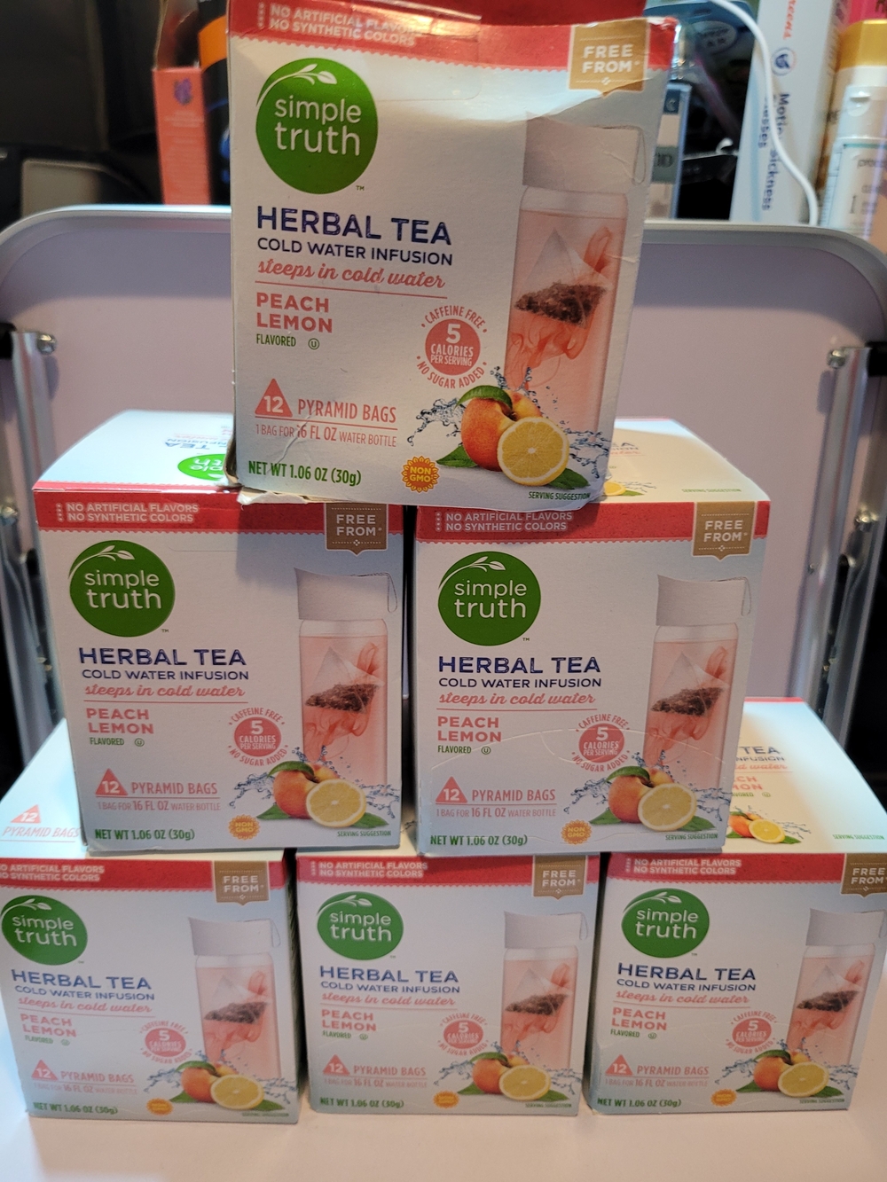 Simple Truth Peach Lemon Herbal Tea – Cold Water Fusion